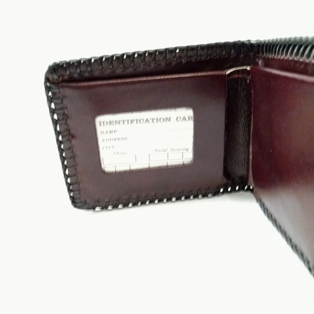 NOS Vintage Western Handtooled & Handcrafted Leather Wallet